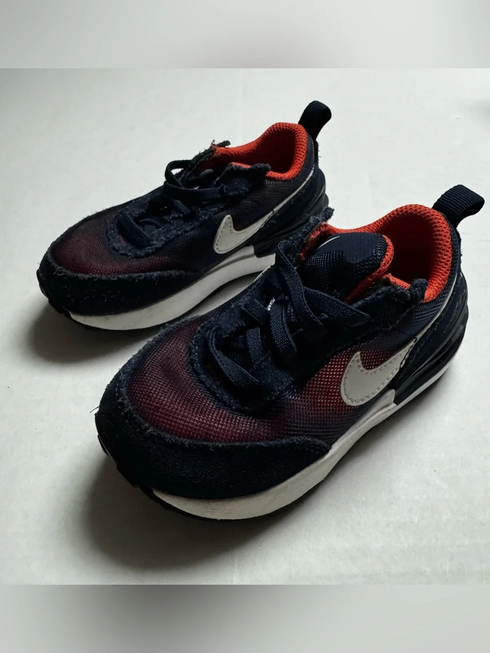 Size 7C - Nike Waffle One (TD) Trainer  In Midnight Navy EUC, No Box